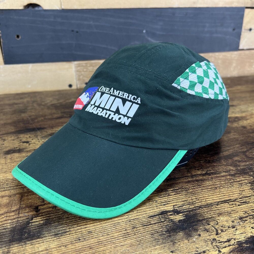 One America Mini Marathon Green 5 Panel Adjustable Hat Baseball Cap